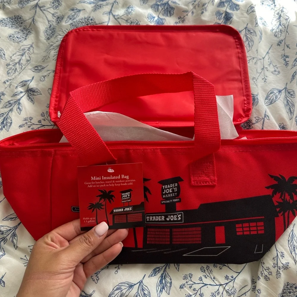 NWT TRADER JOES RED MINI COOLER - Picture 1 of 8
